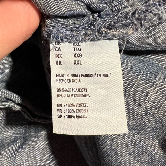 American Eagle Outfitters Denim Jegging Fit Shirt - Picture 4 of 5